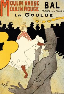 Reprodução de um cartaz publicitário "La Goulue" no Moulin Rouge, Paris (ver 454, 7015 e 84446)